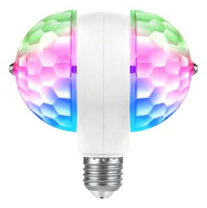 Bombita Con Luz Led Rgb Giratoria Doble