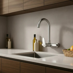 Monocomando De Cocina Pared Cromo Griffe
