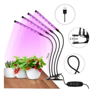 4 Lampara Espectro Cultivo Con Pinza Var1214