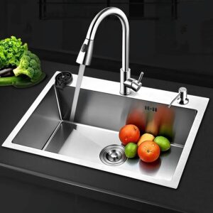 Pileta Acero Inox Con Lavado Automatico De Vasos Y Escurrido