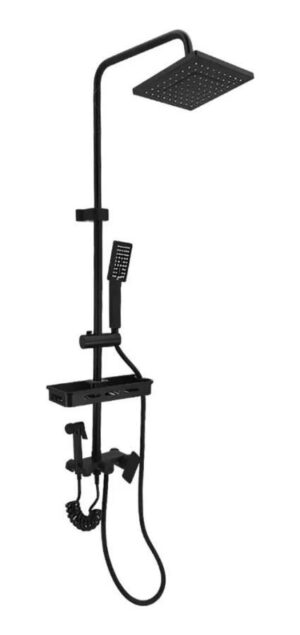 Barra Columna Ducha Deluxe Cuadrada Completa