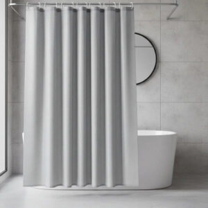 Cortina De Baño Labrada Simil Tela 180 X 180 Cm