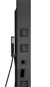 Panel De Ducha Con Hidromasaje Negro Obb261-07