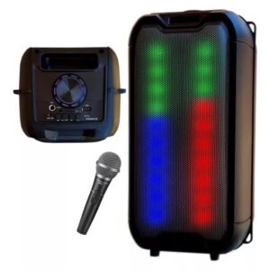 Parlante Amplificado Leds Zqs4235 Con Mic