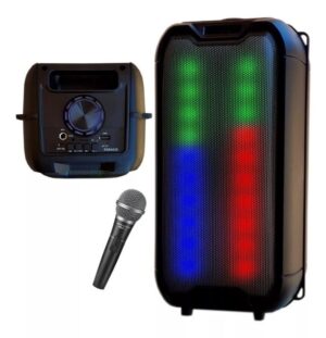 Parlante Amplificado Leds Zqs4235 Con Mic
