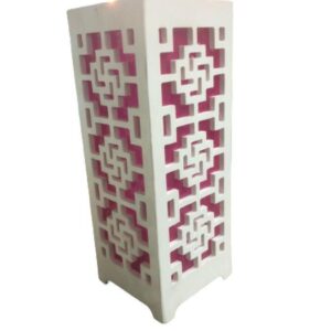 Lampara De Madera Calada Lineas Fd143