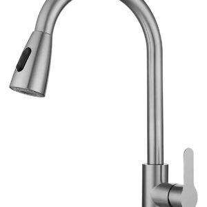Grifo De Cocina Para Mesada Monocomando Metal Mate Extensibl
