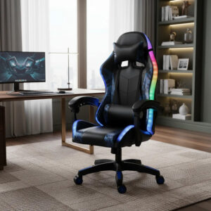 Silla Gamer Wert Con Luces Rgb , Ajustable C/masajeador