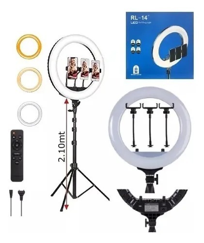 Aro De Luz 36 Cms Con Tripode 1.7 Mts Y Soporte Cel