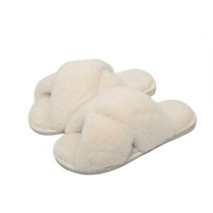 Pantuflas De Dama Cruzadas Peluche Del 36 Al 41