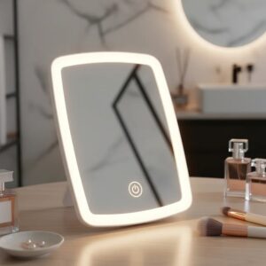 Espejo Con Luz Led Recargable 17 X 12 Cms