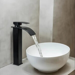 Grifo 30 Cm Inox Negro Mate P5f139-05 Cascada