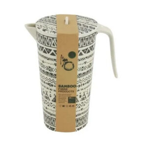 Jarra De Fibra De Bambu Con Tapa