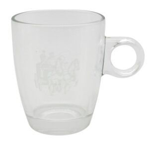 Taza De Vidrio Esmerilada X 6 Diseno Carruajes