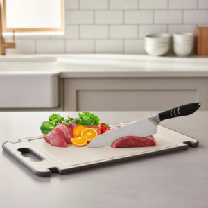 Tabla De Cortar Multifuncional De Acero Doble Cara Con Afila