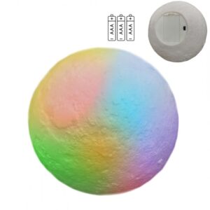 Lampara Luna 18 Cms A Pila Rgb