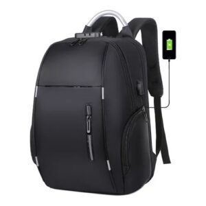 Mochila Antirrobo Negra/gris Cierre Vertical Var569/832