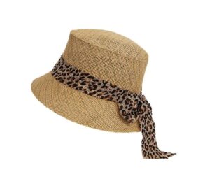 Sombrero Dama Ala Angosta Cinta Animal Print 5744