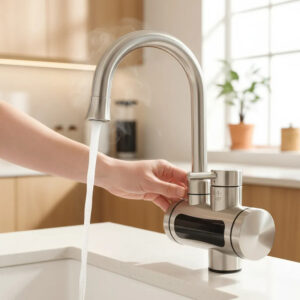 Grifo Calentador De Agua Instantaneo Acero Inox Horizontal