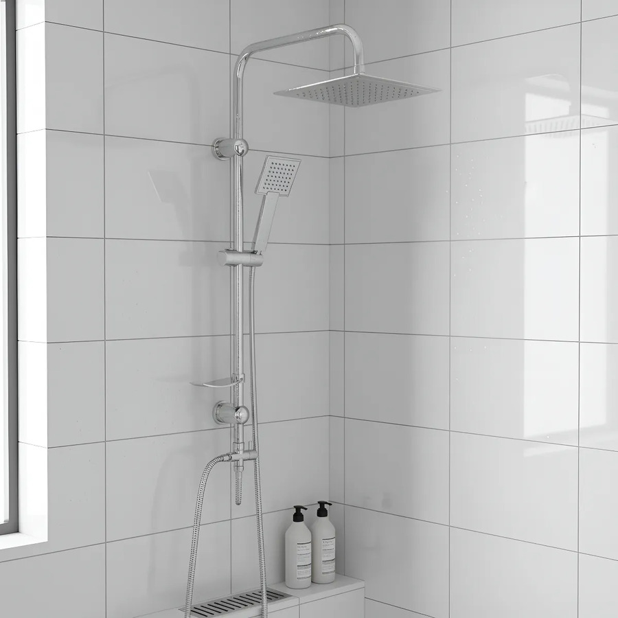 Columna De Ducha Cromo Cuadrada Obbs261-01