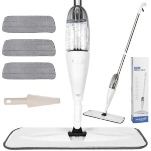 Mopa Trapeador Con Spray Gatillo Giro 360 Con 3 Microfibras