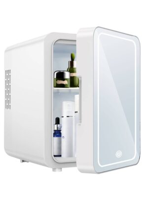 Heladerita SKINCARE con espejo y led Funcion frio calor