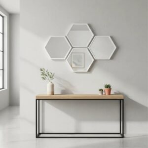 Espejos De Pared Hexagonal X3 Fe1072