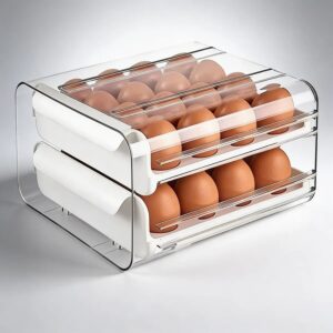 Caja de almacenamiento para huevos 2 estantes