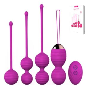 Set 4 Bolas Kegel Vibrador Con Control Remoto Recargabxxx033