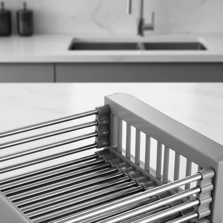Escurridor de cocina acero inox retractil - Imagen 2