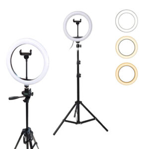 Aro de luz led 26 cms con tripode 1.6 mts y soporte cel