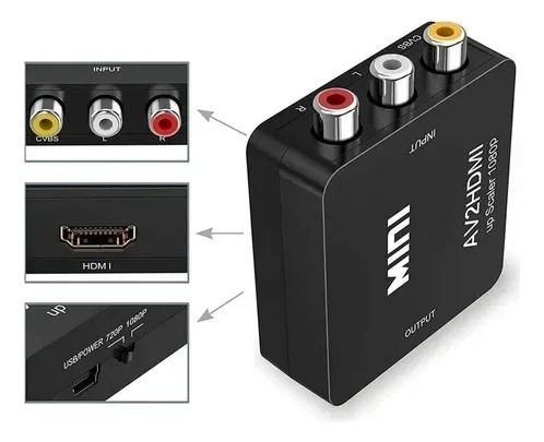 Adaptador conversor AV RCA A HDMI DIGITAL - Imagen 2