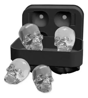 Hielera Silicona X 4 Cubitos Calavera