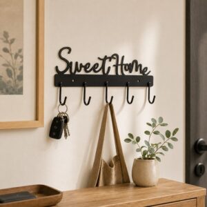 Llavero De Pared Sweet Home Negro