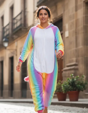 Pijama Unicornio Arcoiris/zebra 1225-140 Cm