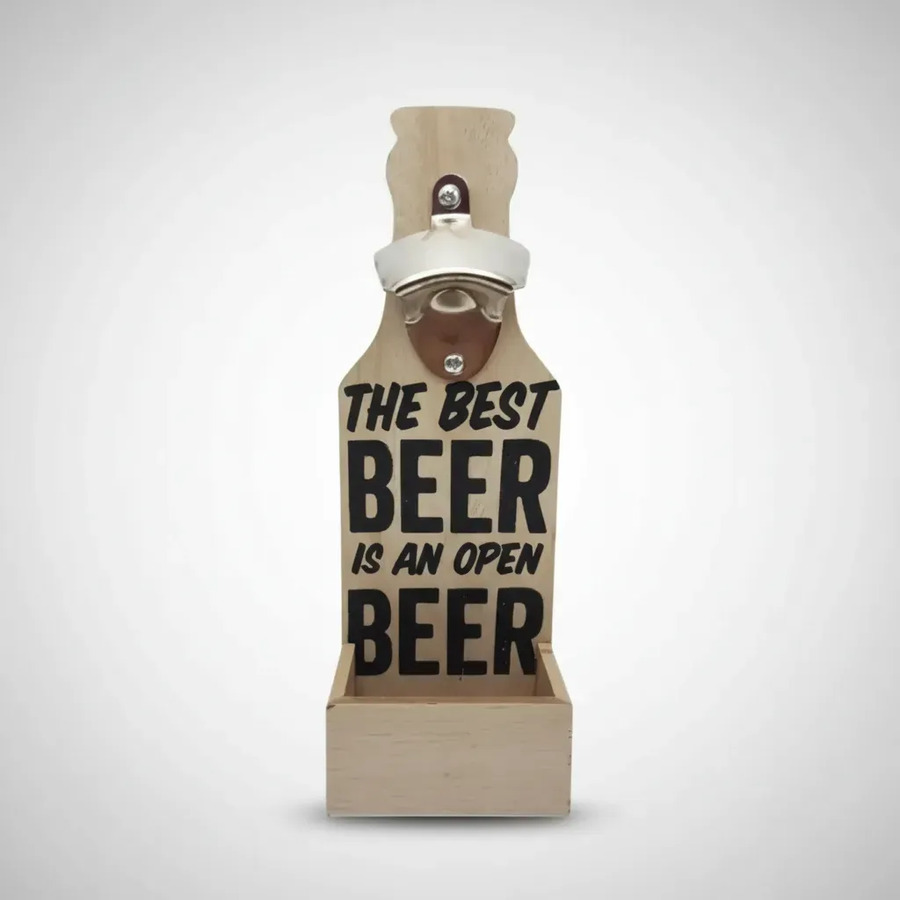 Adorno En Madera Con Destapador The Best Beer - Imagen 2