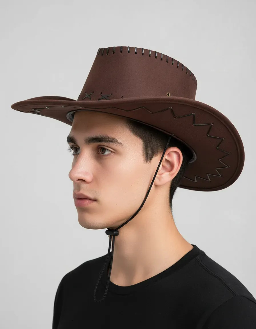 Sombrero Caballero Simil Cuero 48254 - Imagen 2