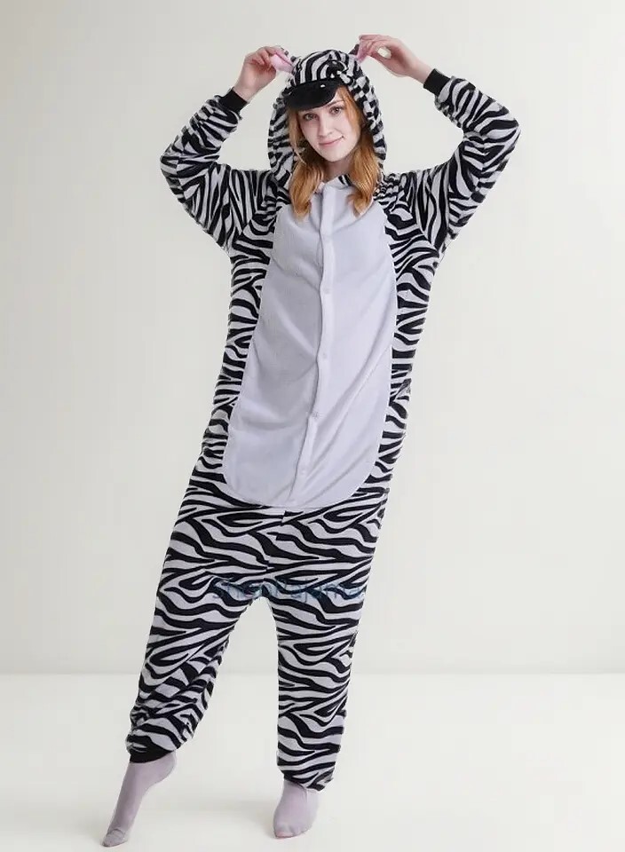 Pijama Adulto Unicornio/ Zebra Talle S 145-155 - Imagen 2
