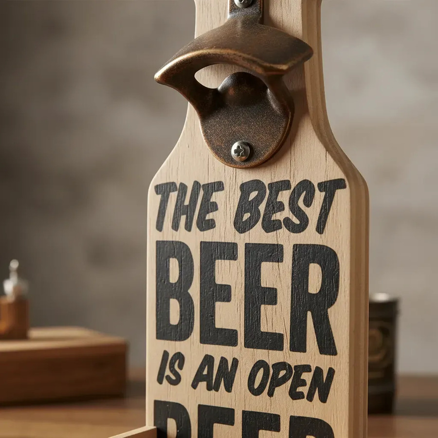 Adorno En Madera Con Destapador The Best Beer - Imagen 3