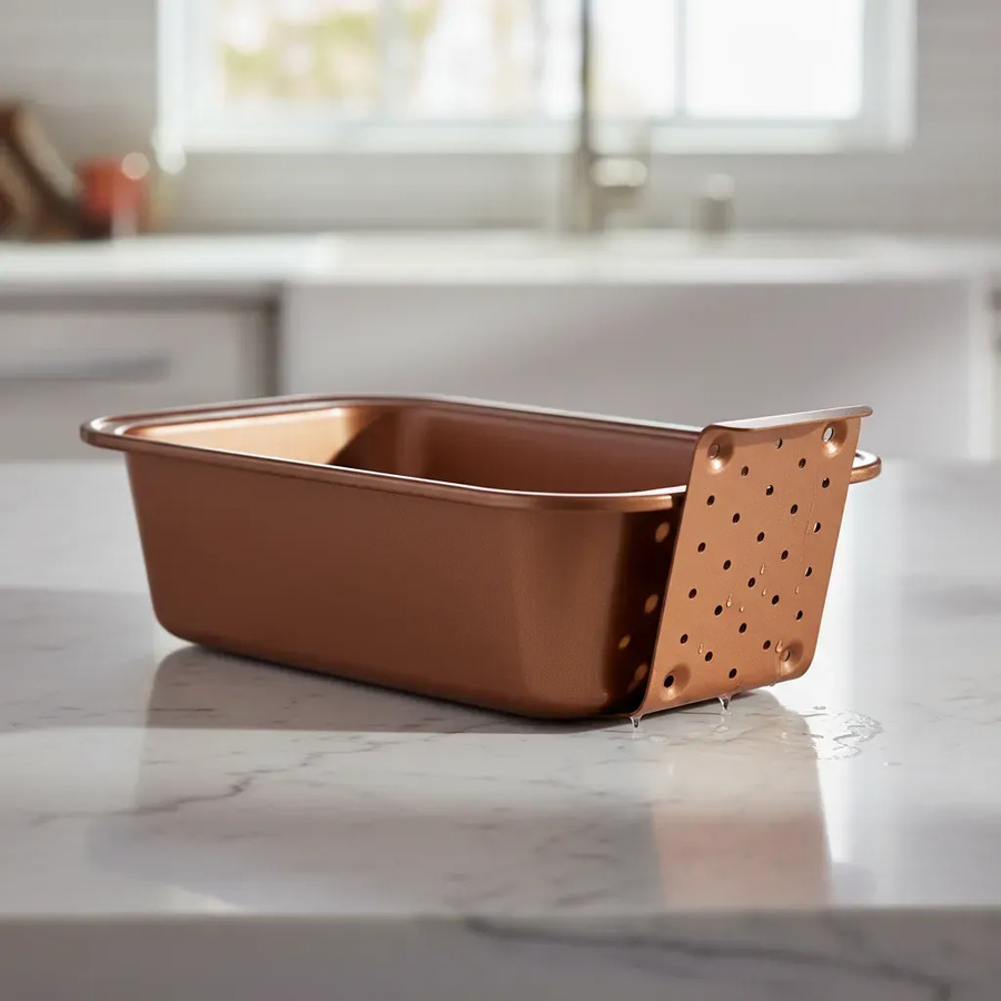 Molde Metal Con Tapa Desmolde Facil Copper Chef - Imagen 3