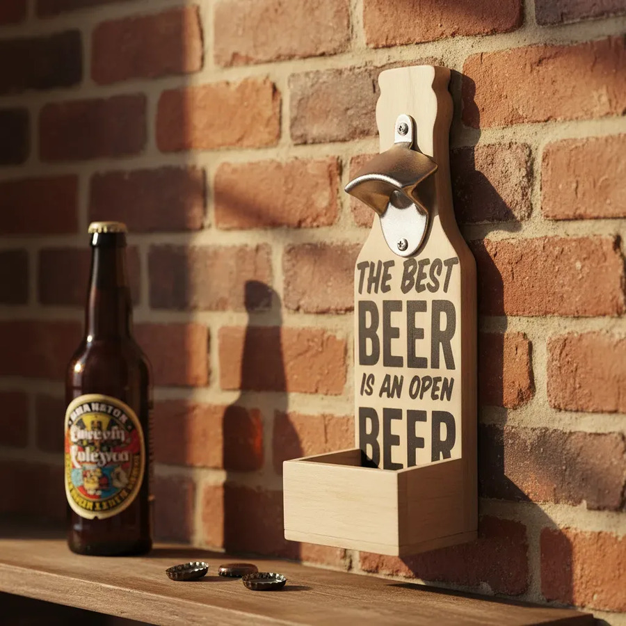 Adorno En Madera Con Destapador The Best Beer - Imagen 4