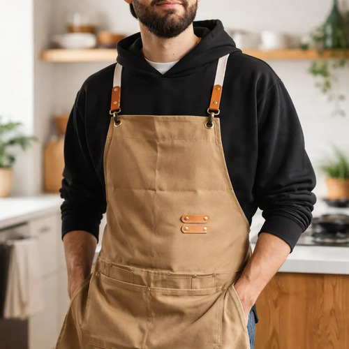 Delantal de tela cocina y trabajo - Imagen 5