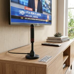 Antena Para Tv Digital Abierta HD Cable 5mt Con Amplificador