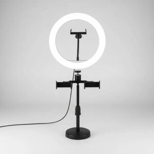 Aro Anillo Luz Led 26cm De Escritorio + Trípode 25cm + 3 Sop