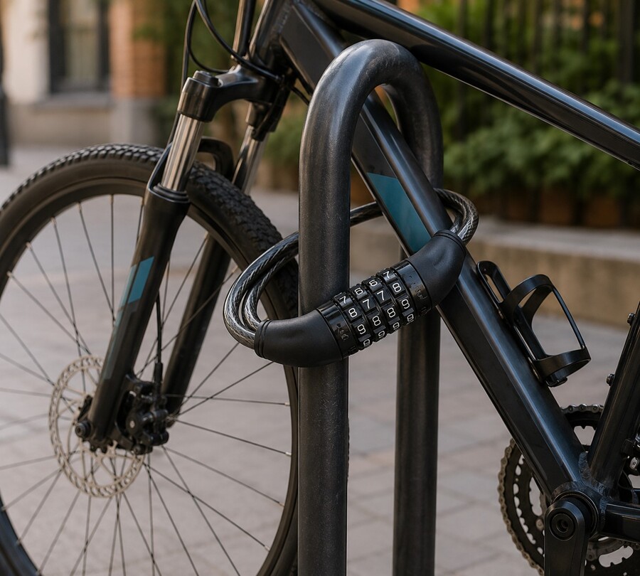 Tranca de seguridad para moto bici con clave