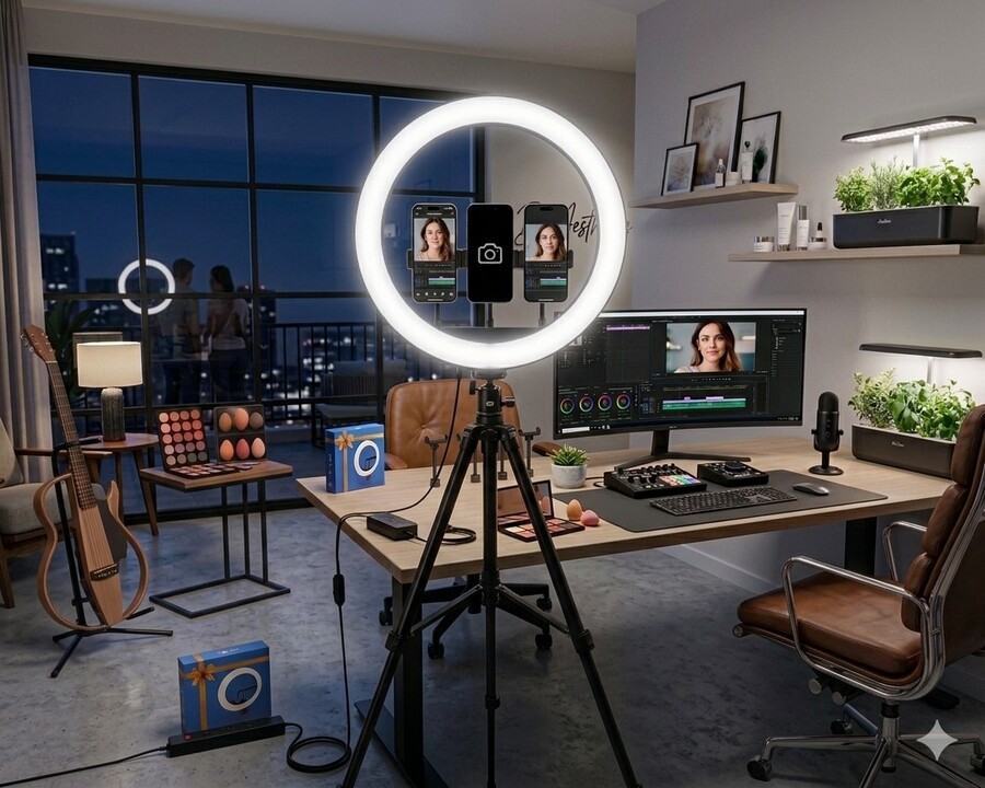 Aro De Luz Led 45 Cms Con 3 Soportes Y Tripode 1,7 Mts - Imagen 2