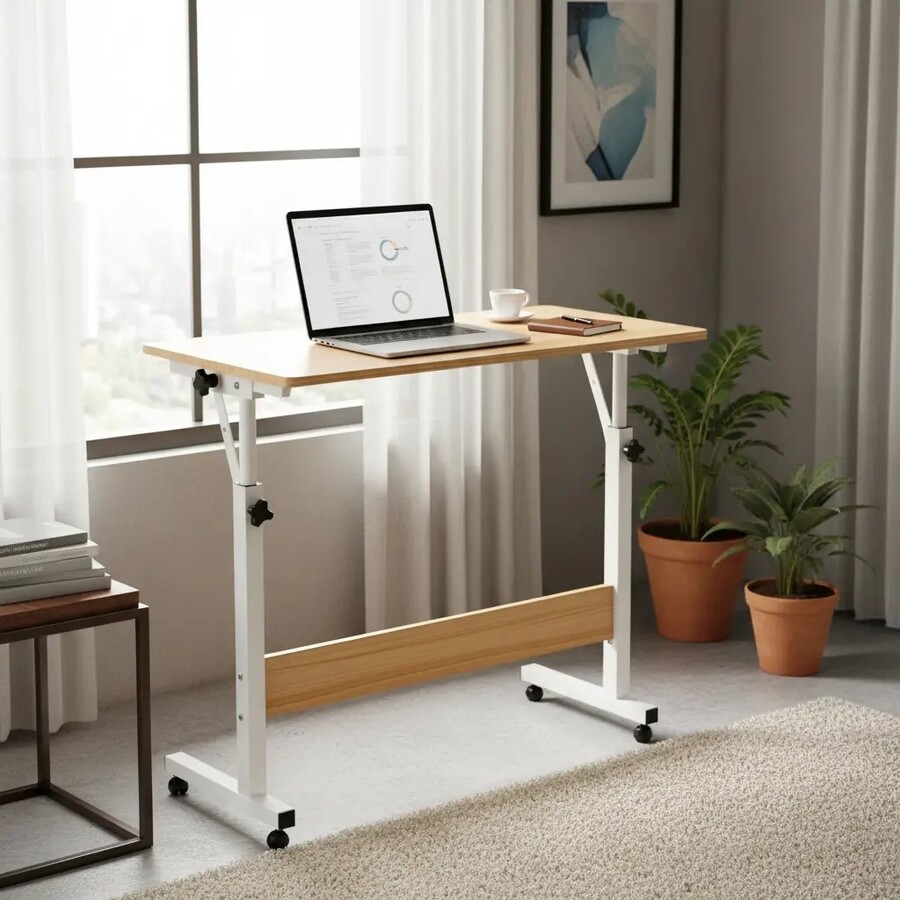Mesa auxiliar de pc altura ajustable Madera