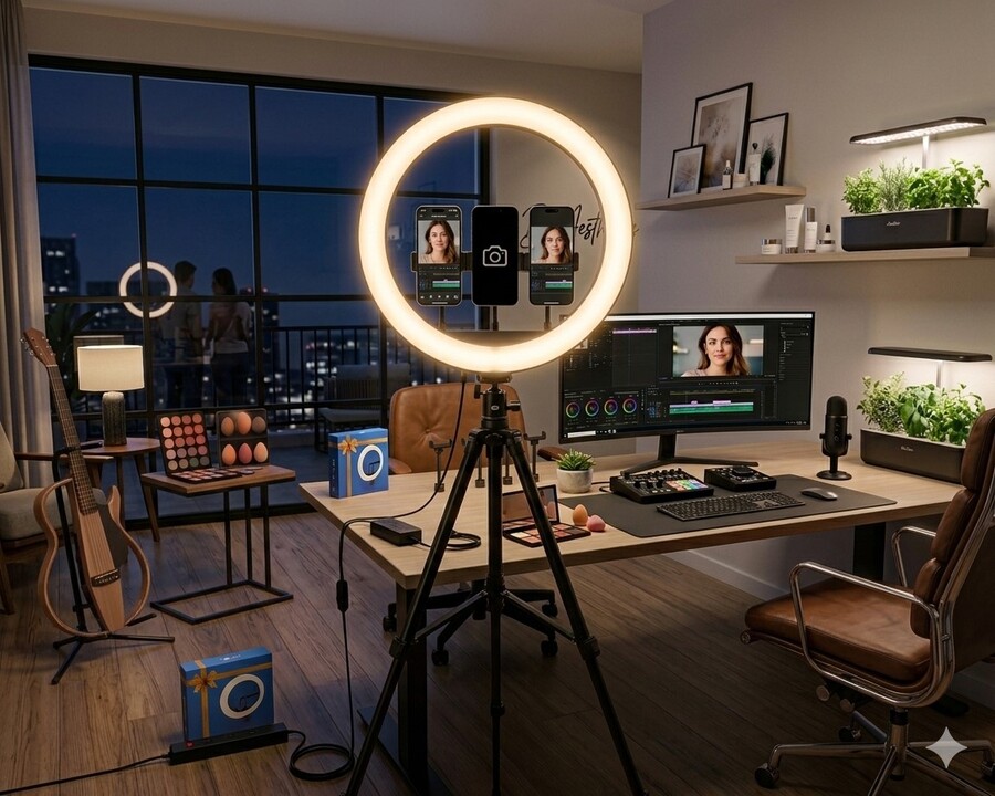 Aro De Luz Led 45 Cms Con 3 Soportes Y Tripode 1,7 Mts - Imagen 3