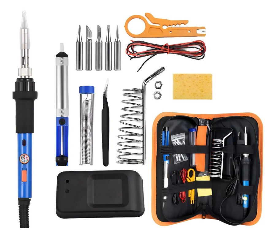 Kit Soldador Estaño 60W Temperatura Ajustable