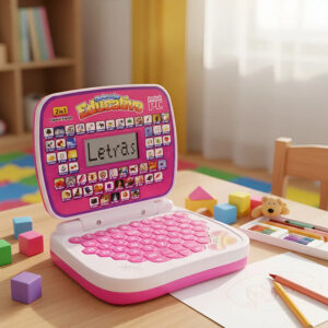 Mini Laptop Educativa Didactica Rosa